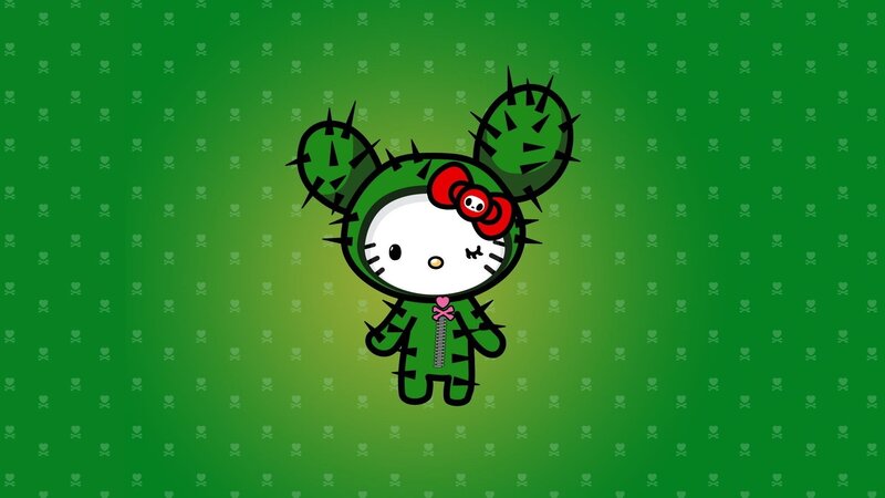 Hello Kitty in Cactus Suit — Green, Playful