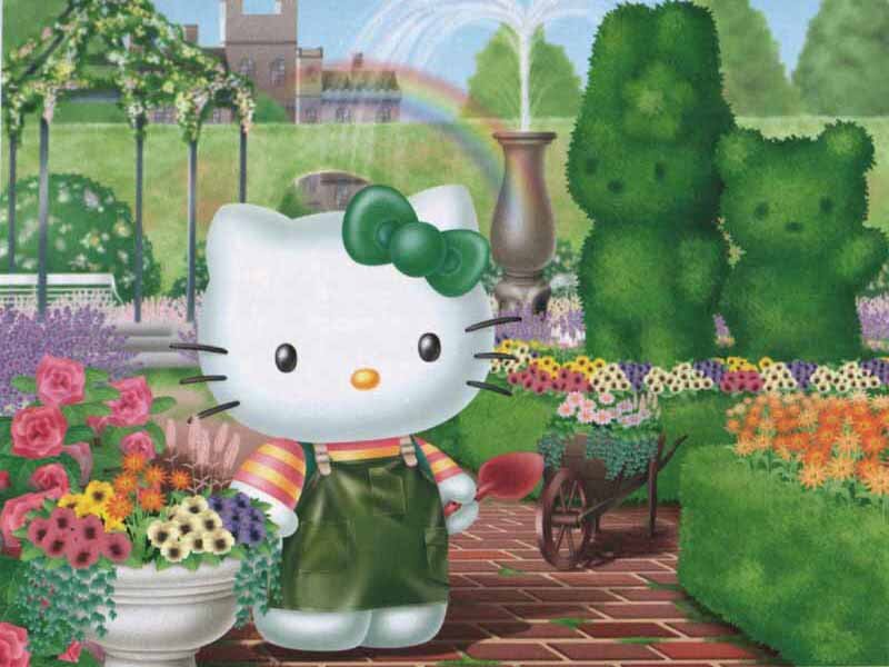 Hello Kitty in Garden
