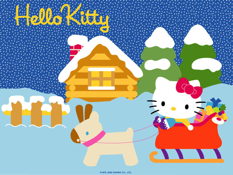 Hello Kitty in Sleigh