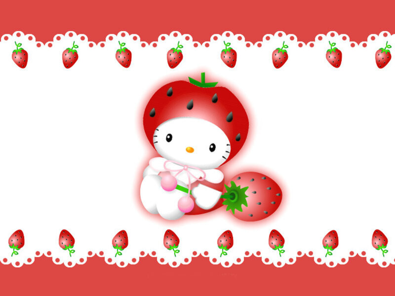 Hello Kitty in Strawberry Costume