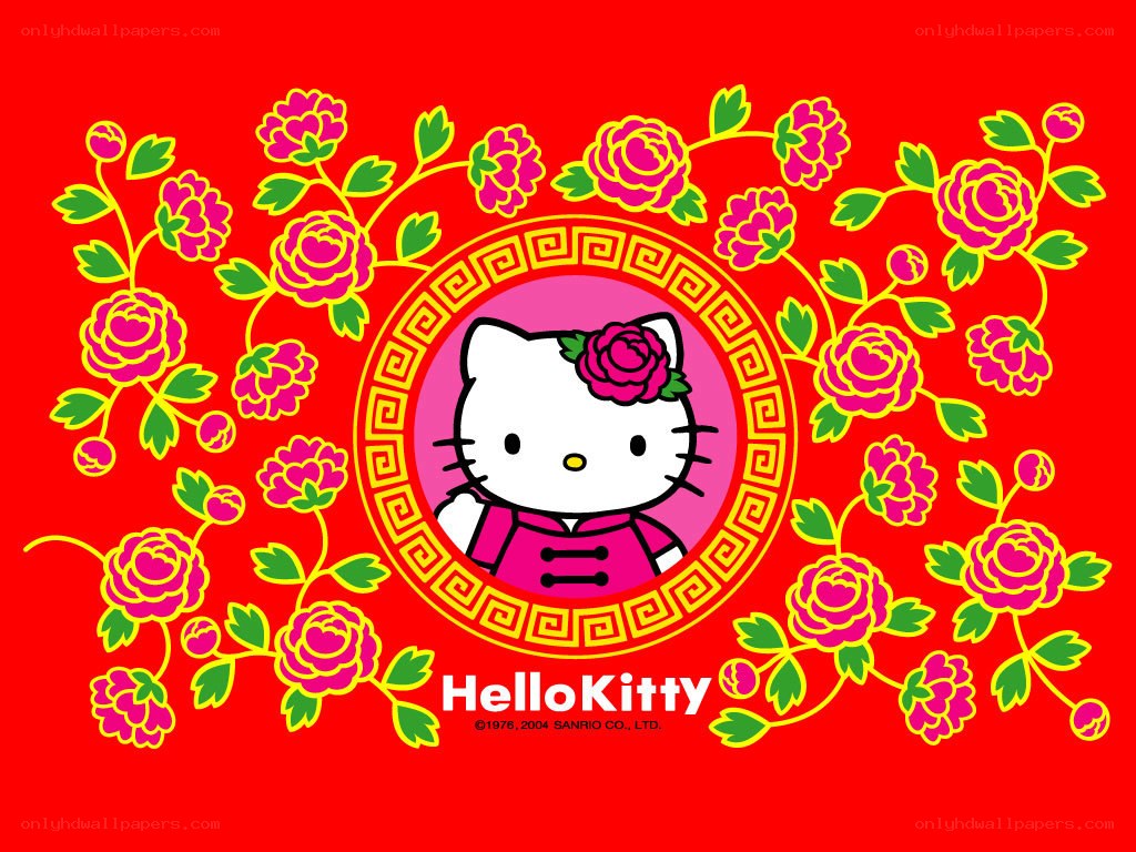 Hello Kitty in traditional attire