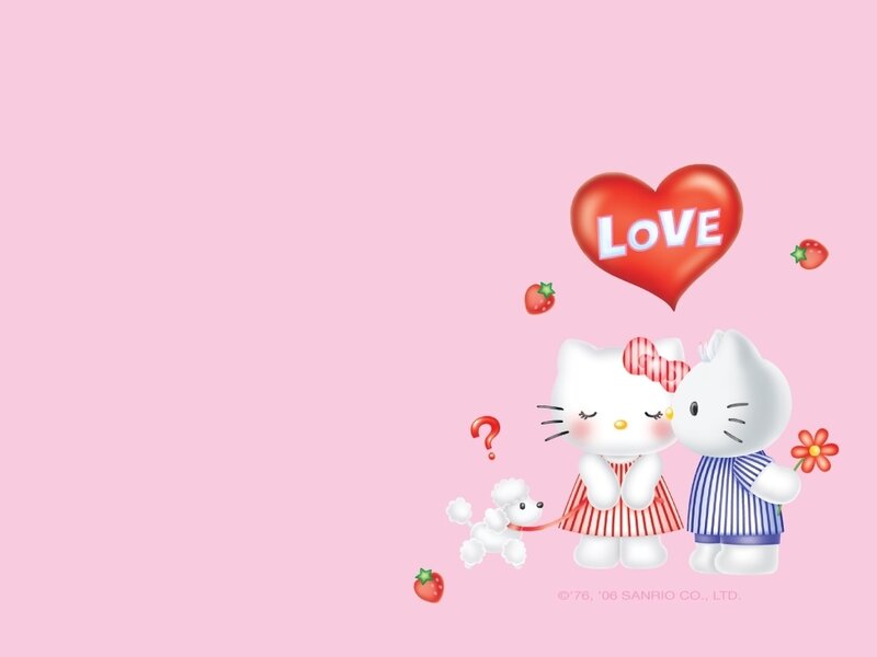 Hello Kitty love scene