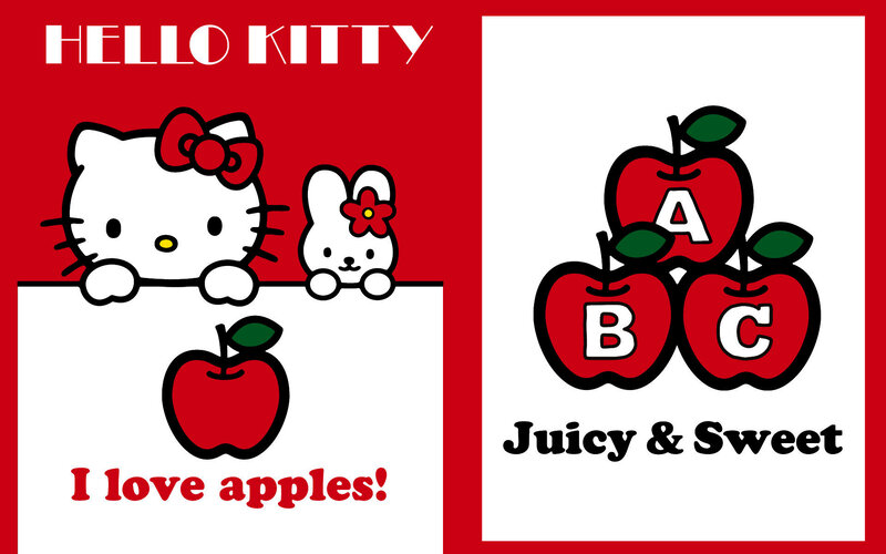 Hello Kitty loves apples