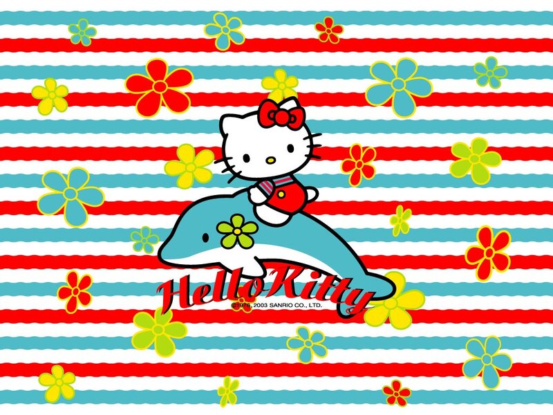 Hello Kitty on a dolphin