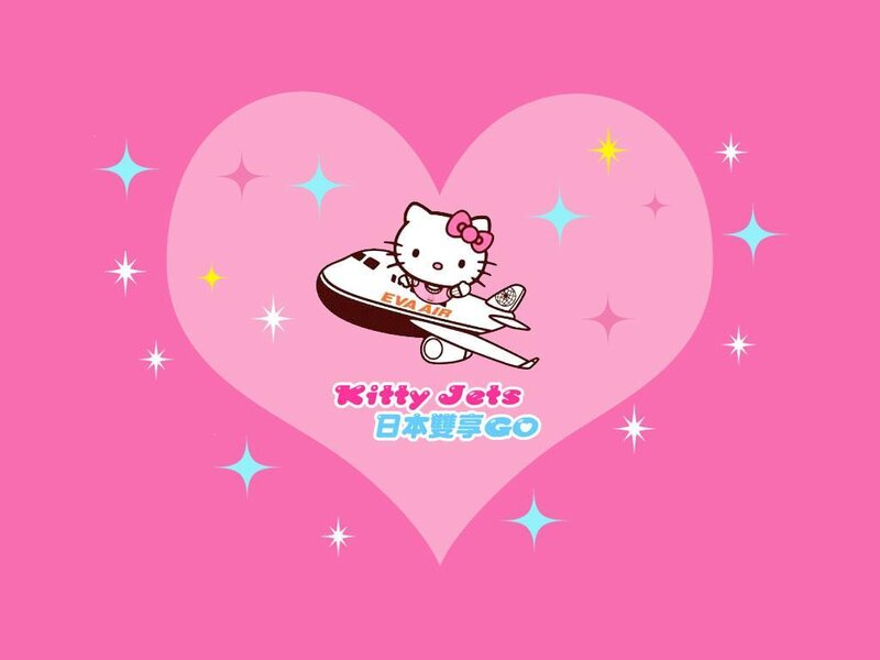 Hello Kitty on a plane