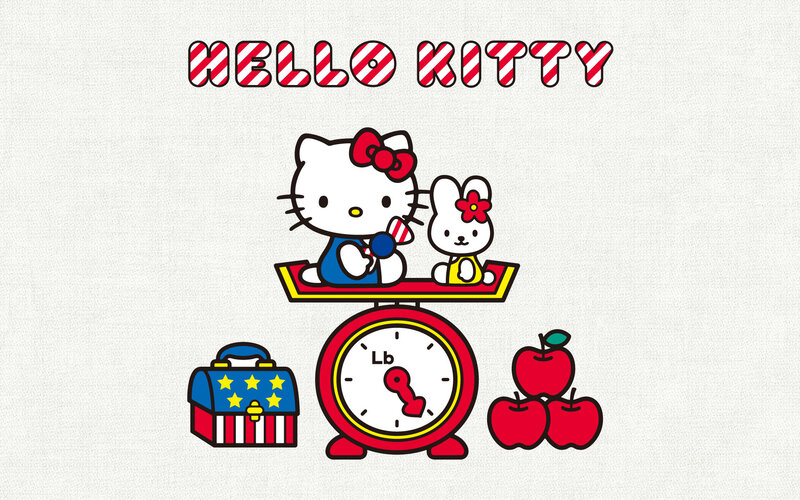 Hello Kitty on a scale