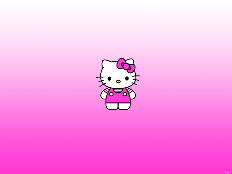 Hello Kitty on pink background