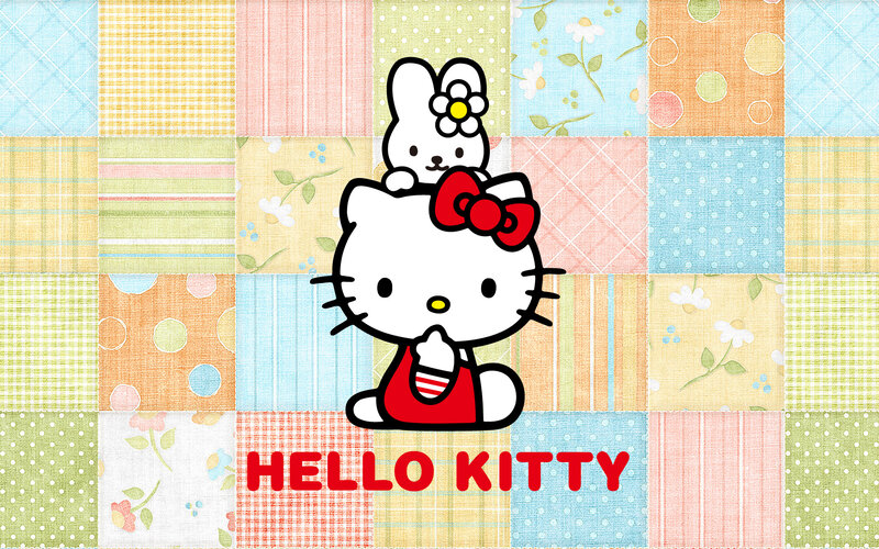 Hello Kitty patchwork background