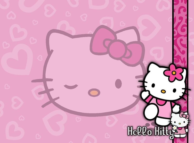 Hello Kitty pink hearts