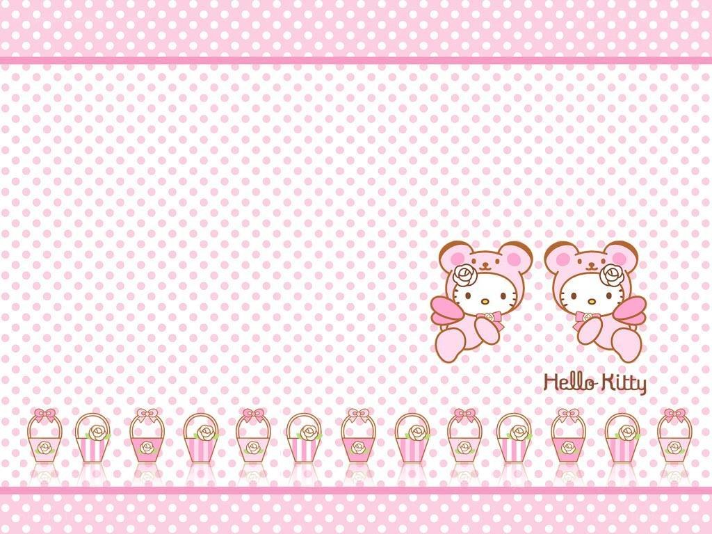 Hello Kitty pink polka dot design