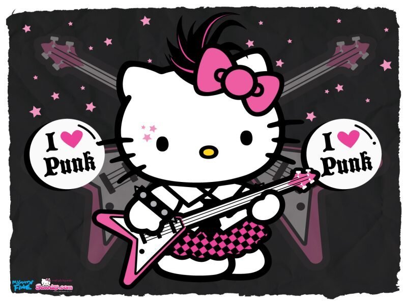 Hello Kitty Playing Guitar