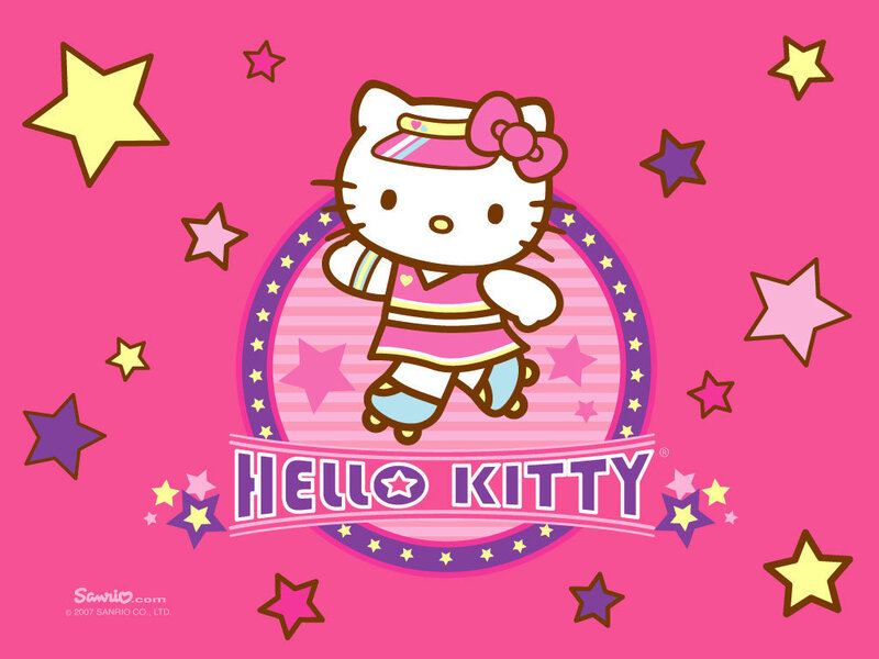 Hello Kitty roller skating