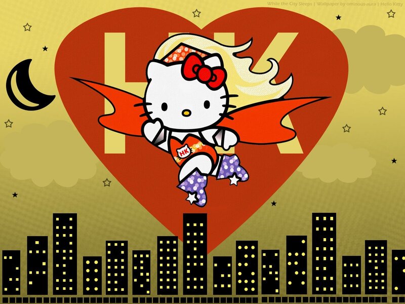 Hello Kitty superhero night