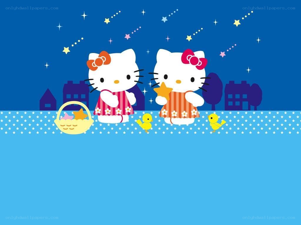 Hello Kitty under the stars