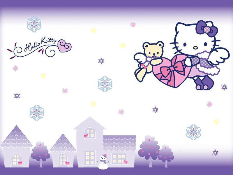 Hello Kitty winter scene