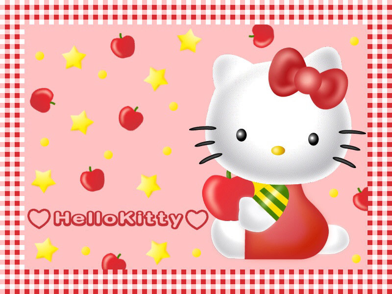 Hello Kitty with apples
