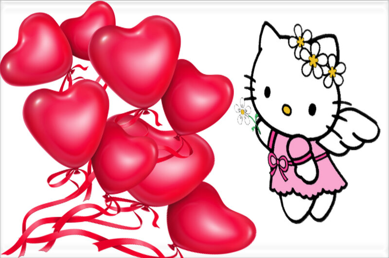 Hello Kitty with Balloons