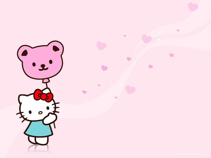 Hello Kitty with bear balloon