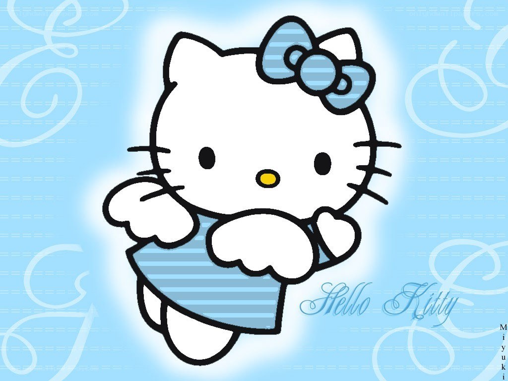 Hello Kitty with blue bow