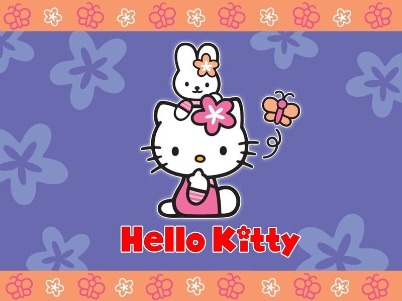 Hello Kitty with bunny friend