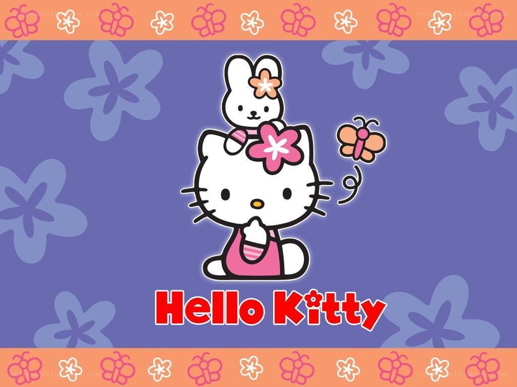 Hello Kitty with bunny friend