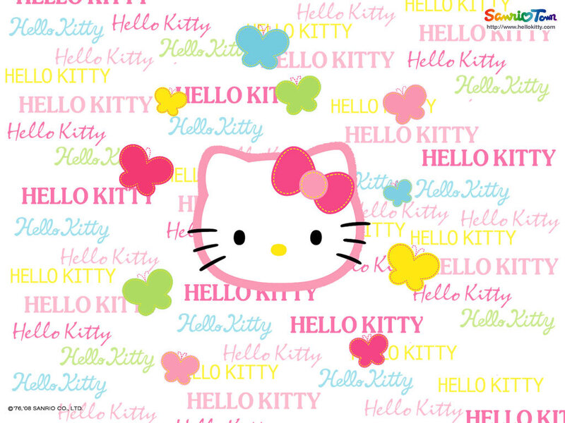 Hello Kitty with butterflies