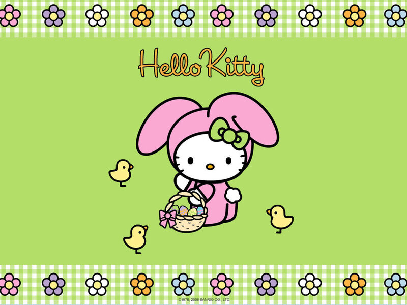 Hello Kitty with Easter basket