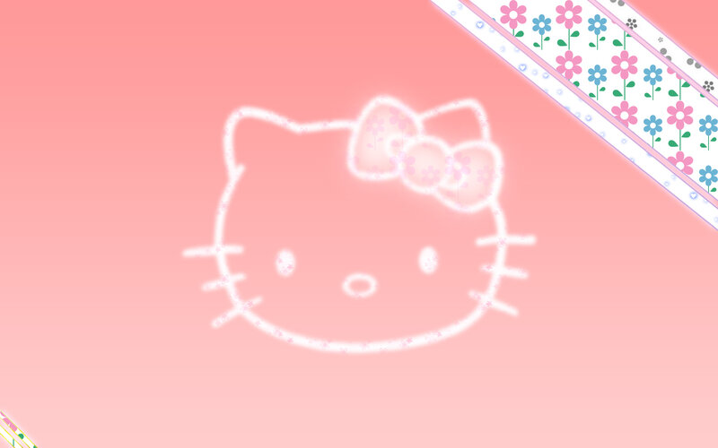 Hello Kitty with floral ribbon