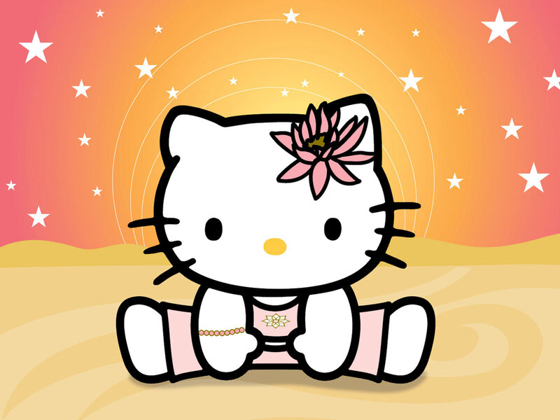 Hello Kitty with Flower — Orange