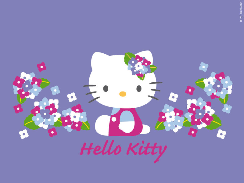 Hello Kitty with flowers
