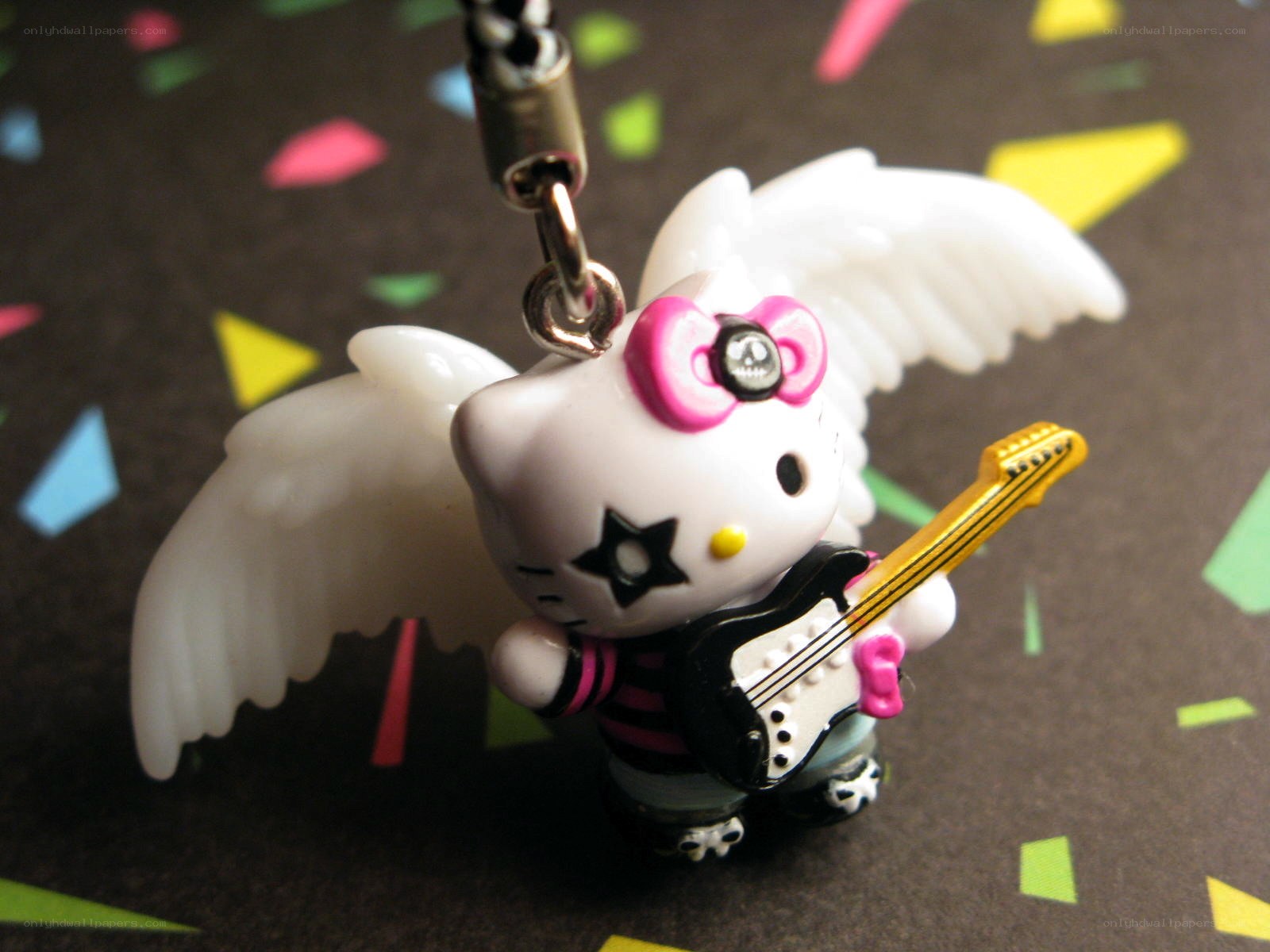 Hello Kitty with guitar charm