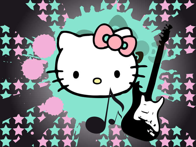 Hello Kitty with guitar
