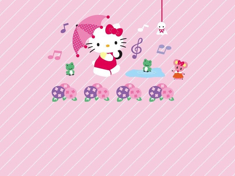 Hello Kitty with musical notes