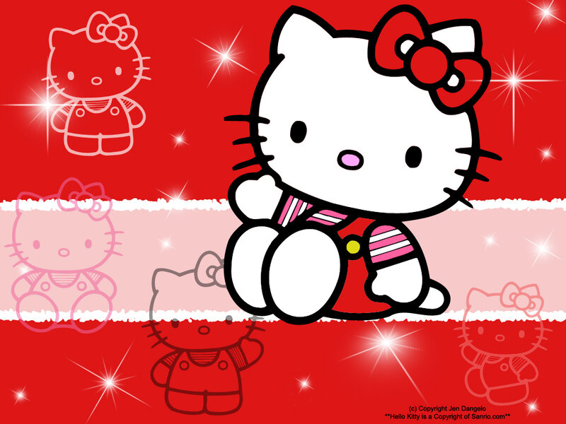 Hello Kitty with red bow