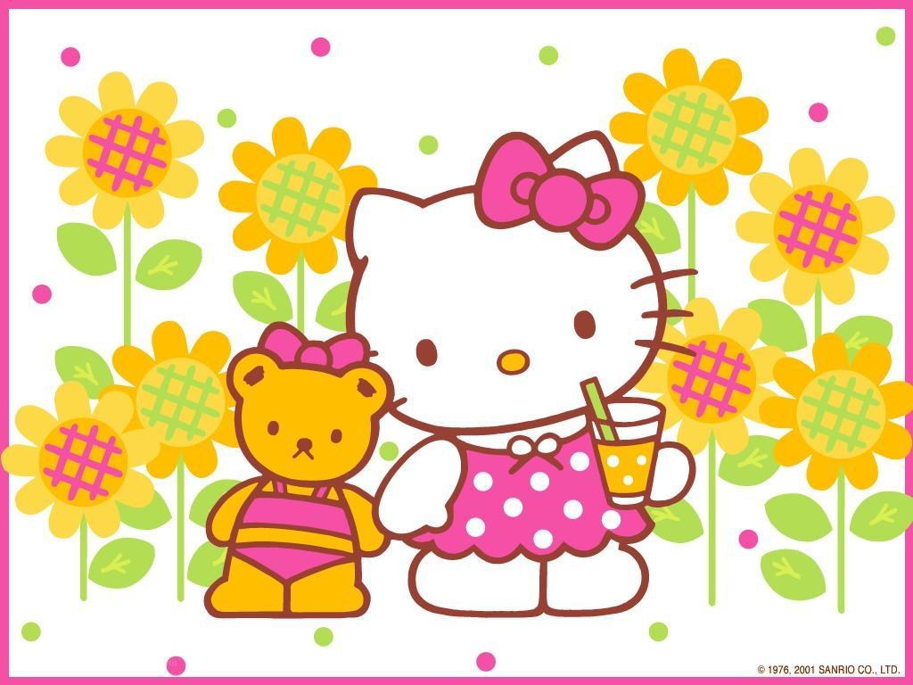 Hello Kitty with teddy bear