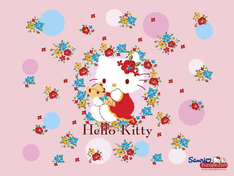 Hello Kitty with Teddy Bear — Pink