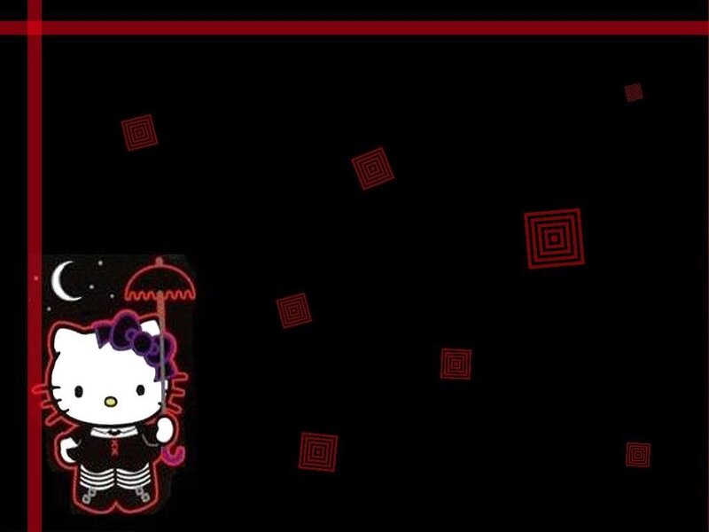 Hello Kitty with Umbrella — Black