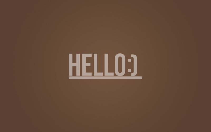Hello smiley text