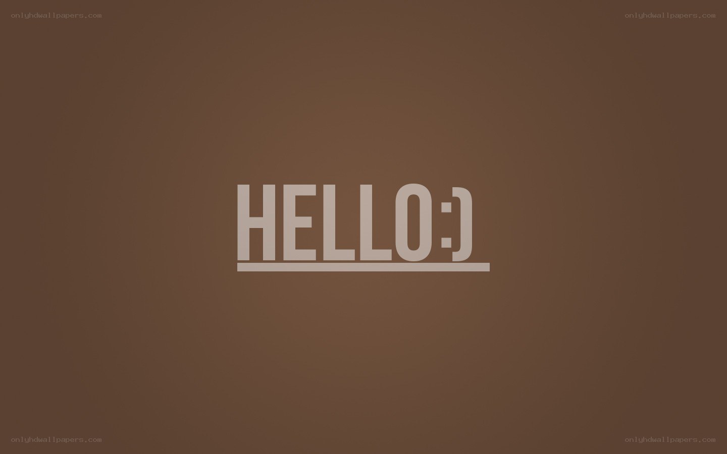 Hello smiley text