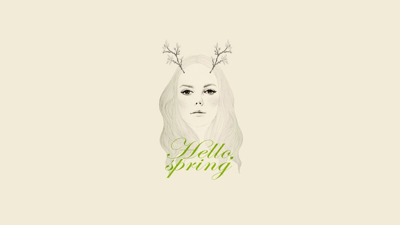 Hello spring illustration