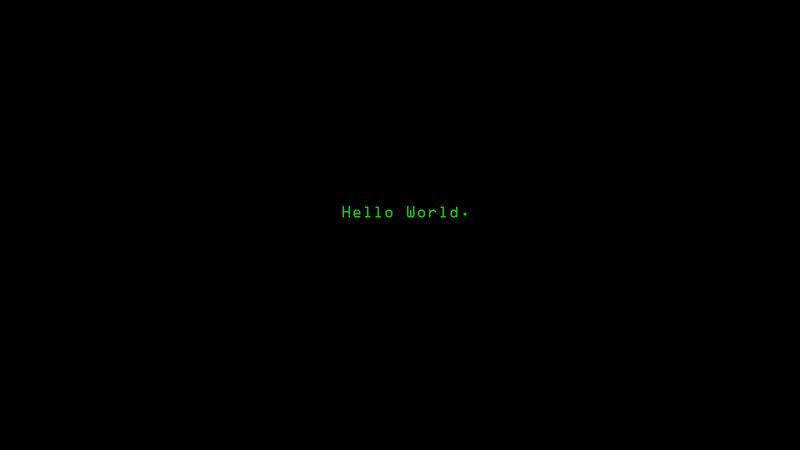 Hello World text
