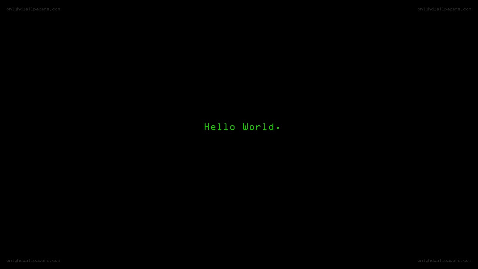 Hello World text