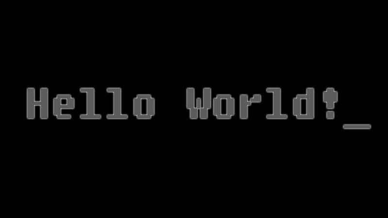 Hello World text display