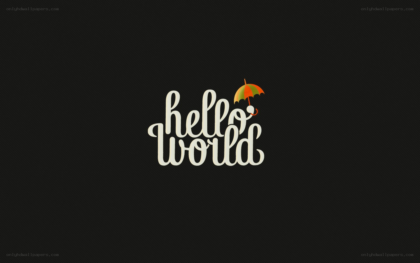 hello world with umbrella