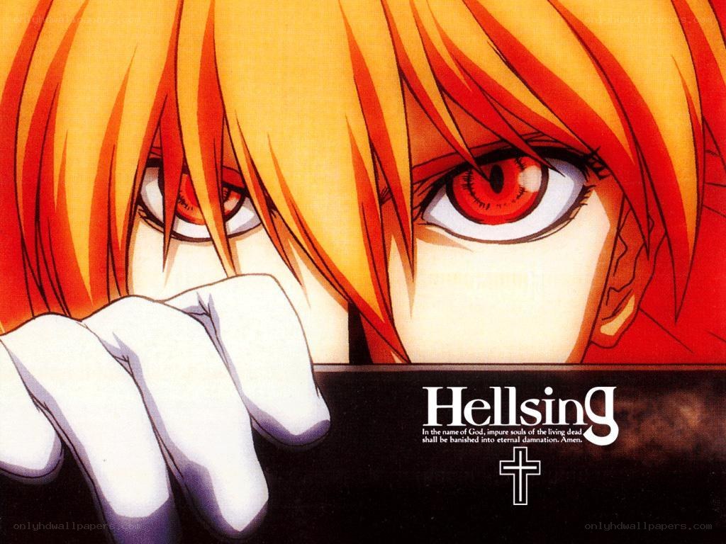 Hellsing anime character close-up