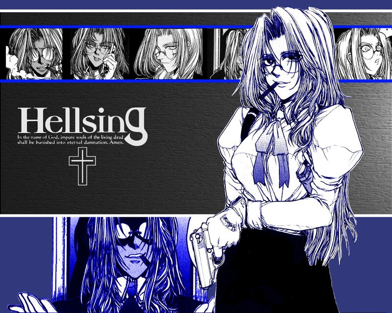 Hellsing anime character collage