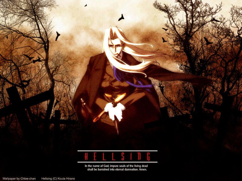 Hellsing character in graveyard
