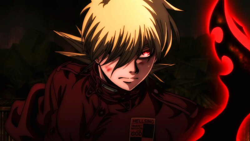 Hellsing character with red eyes