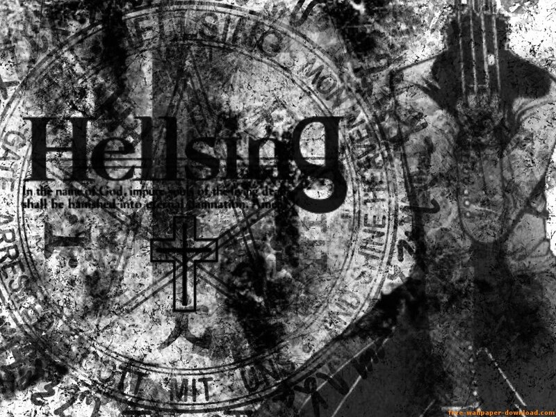 Hellsing logo with grunge texture