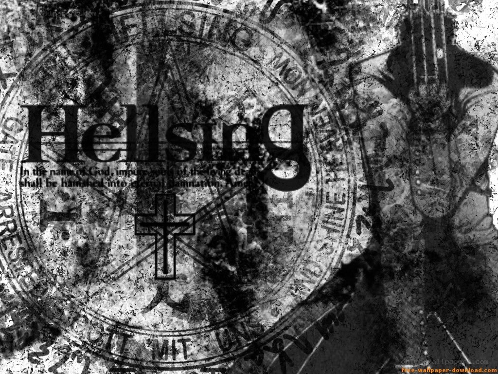 Hellsing logo with grunge texture
